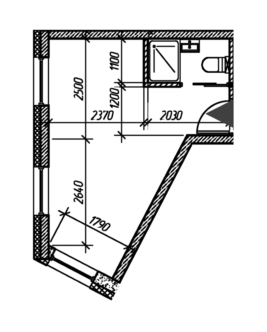 Квартира студия 12.86 м², 25/26 эт., Комплекс апартаментов «cOASIS VERTICAL»